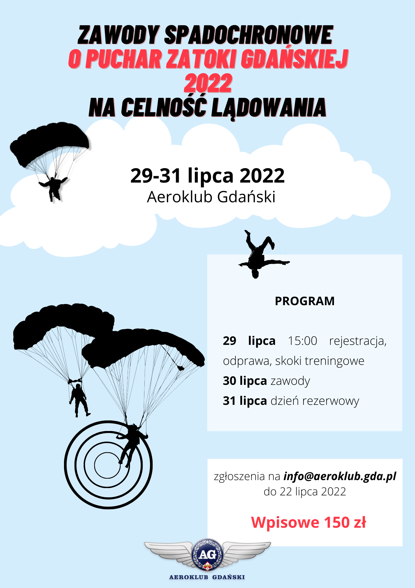 Zawody Spadochronowe o Puchar Zatoki Gdańskiej na Celność Lądowania