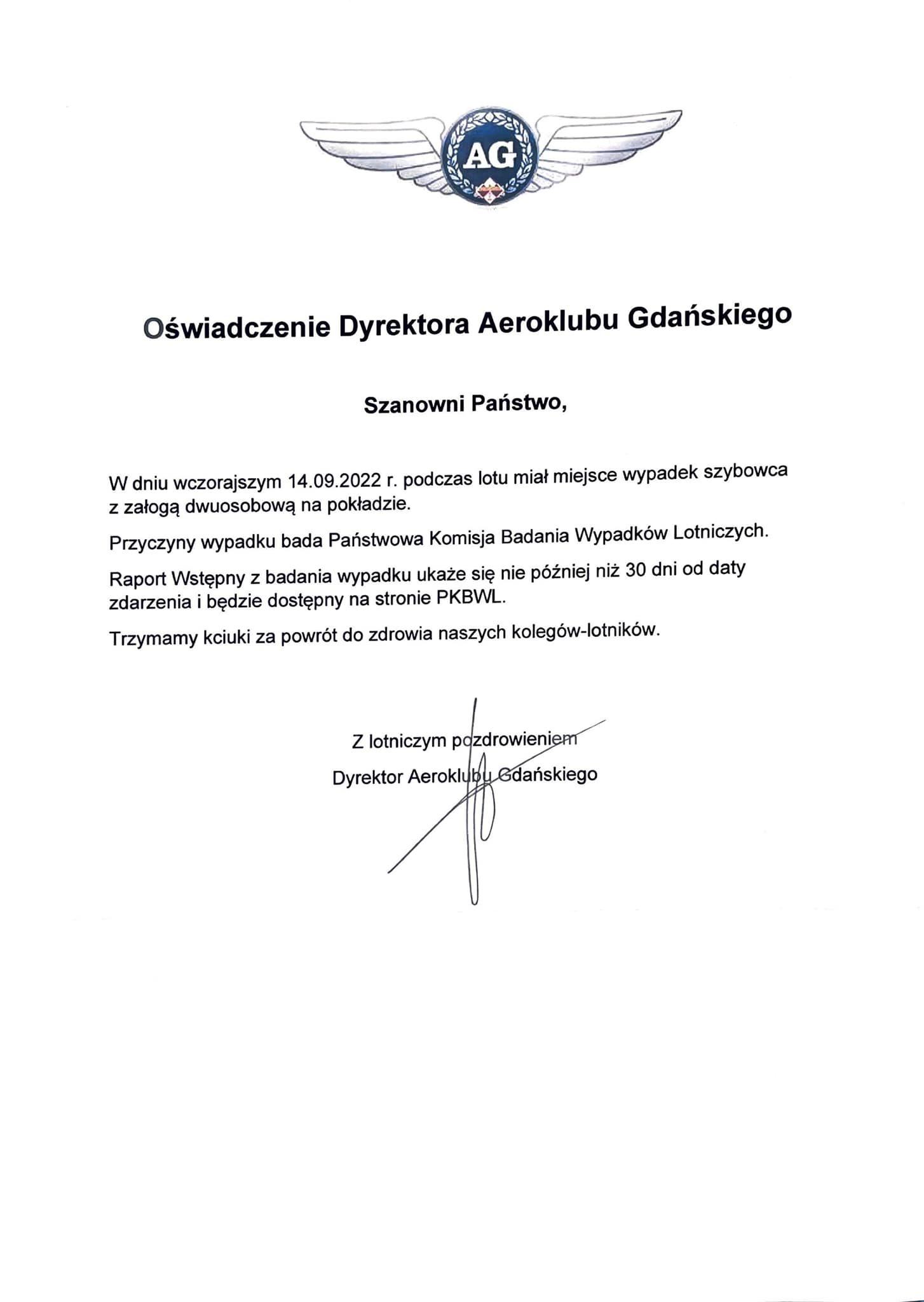 OŚWIADCZENIE